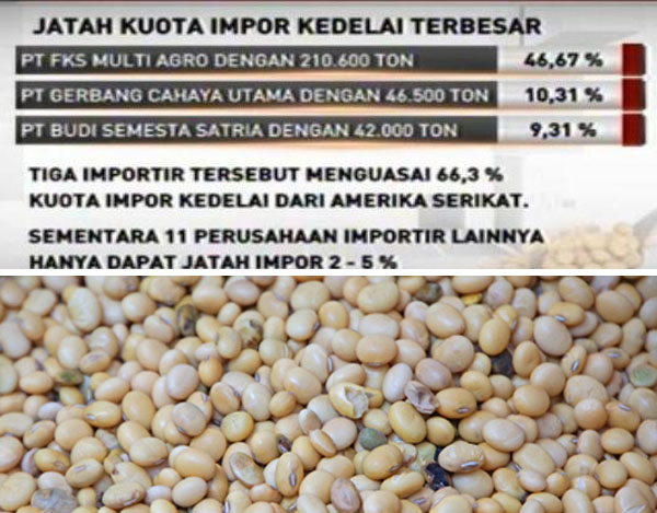 Kedelai, Kuota Impor Dikuasai Tiga Perusahaan Hingga 886.200 Ton